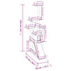 Kissan kiipeilypuu sisal- raapimispylväillä tummanharmaa 155 cm