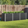 Puutarhan korotettu kukkalaatikko 300x100x91 cm WPC harmaa
