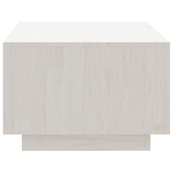 Sohvapöytä valkoinen 110x50x33,5 cm täysi mänty