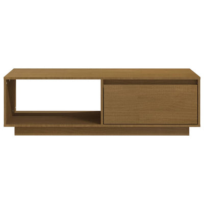 Sohvapöytä hunajanruskea 110x50x33,5 cm täysi mänty