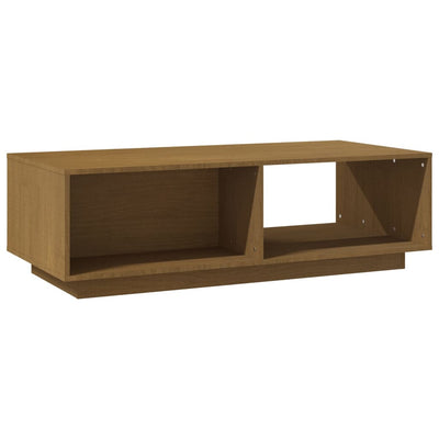 Sohvapöytä hunajanruskea 110x50x33,5 cm täysi mänty