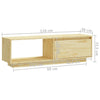 TV-taso 110x30x33,5 cm täysi mänty