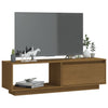 TV-taso hunajanruskea 110x30x33,5 cm täysi mänty
