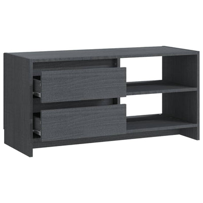TV-taso harmaa 80x31x39 cm täysi mänty