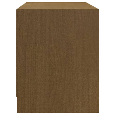 TV-taso hunajanruskea 80x31x39 cm täysi mänty