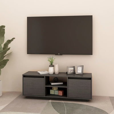 TV-taso harmaa 110x30x40 cm täysi mänty