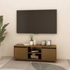 TV-taso hunajanruskea 110x30x40 cm täysi mänty