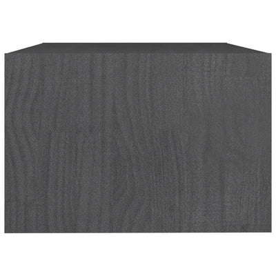 Sohvapöytä harmaa 75x50x33,5 cm täysi mänty