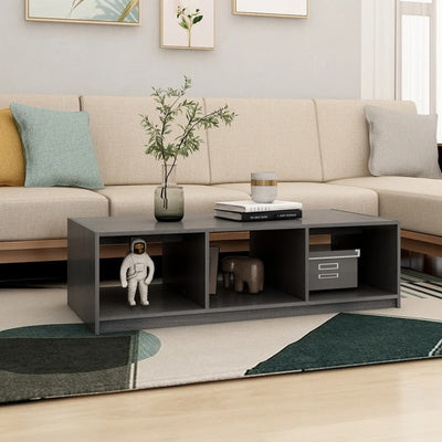 Sohvapöytä harmaa 110x50x34 cm täysi mänty