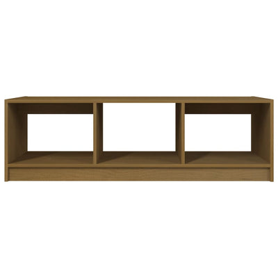 Sohvapöytä hunajanruskea 110x50x34 cm täysi mänty