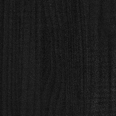 Sängynrunko musta täysi mänty 120x200 cm