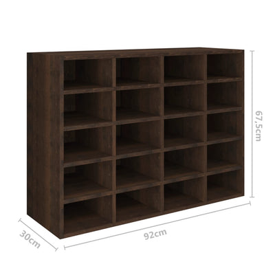 Kenkäteline tekninen puu 92x30x67,5 cm savutammi