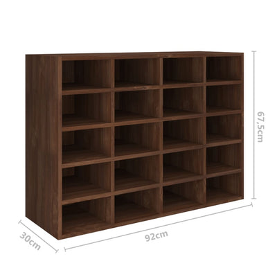 Kenkäteline tekninen puu 92x30x67,5 cm ruskea tammi