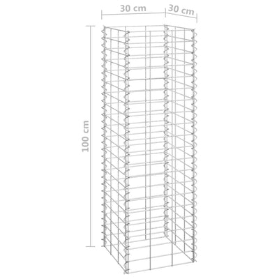Korotetut kivikorit 3 kpl 30x30x100 cm rauta