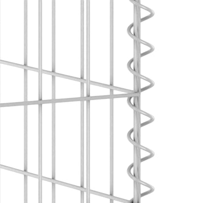 Kivikoriseinä roska-astioille galvanoitu teräs 325x100x110 cm