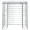 Gabion kivikoriseinä jäteastialle 110x91x120 cm sinkitty rauta