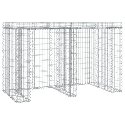 Gabion kivikoriseinä jäteastialle 192x91x120 cm sinkitty rauta