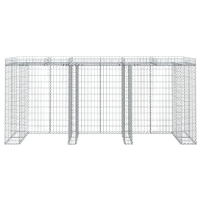 Gabion kivikoriseinä jäteastialle 270x91x120 cm sinkitty rauta