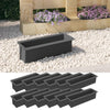Kukkalaatikot eurolavoille 12 kpl harmaa 36x13,5x9,5 cm PP