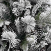 Tekojoulukuusi lumihuurteella ja kävyillä 150 cm PVC ja PE