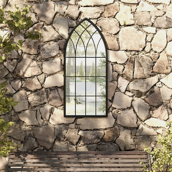 Musta puutarhapeili Arevaluis 100x45cm (rauta ulkokäyttöön)