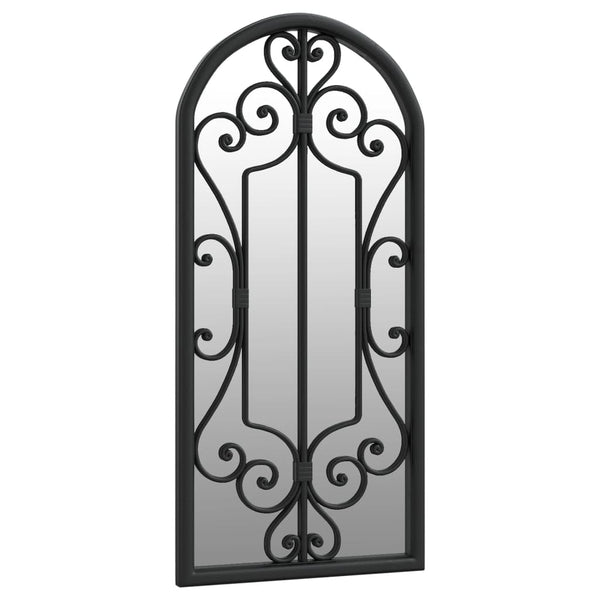 Musta puutarhapeili Earlie 100x45cm (rauta ulkokäyttöön)