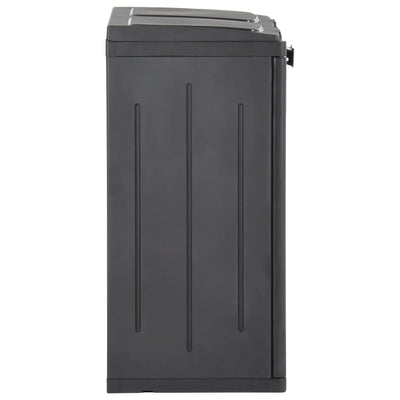 Roskakori 2 ovella musta 65x45x88 cm PP