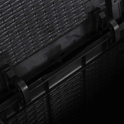 Musta puutarhan varastoarkku Cosita 90 L (pp rottinki)