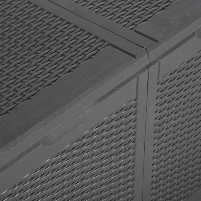 Musta puutarhan varastoarkku Cosita 180 l (pp rottinki)