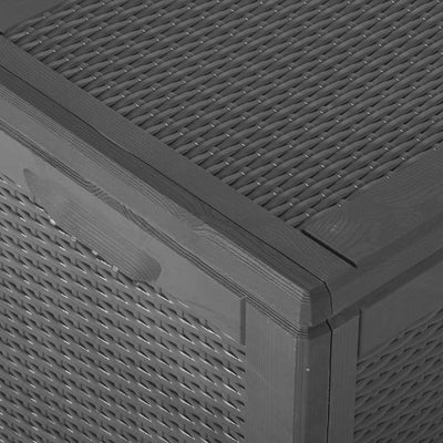 Musta puutarhan varastoarkku Cosita 180 l (pp rottinki)