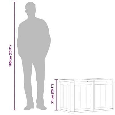 Ruskea puutarhan varastoarkku Cosita 180 l (pp rottinki)