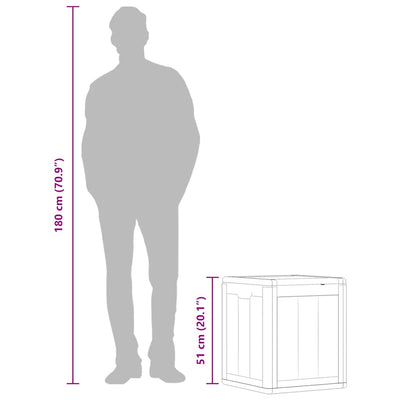Harmaa puutarhan varastoarkku Cosita 90 l (pp rottinki)