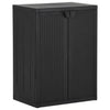 Puutarhan varastokaappi musta 65x45x88 cm PP rottinki