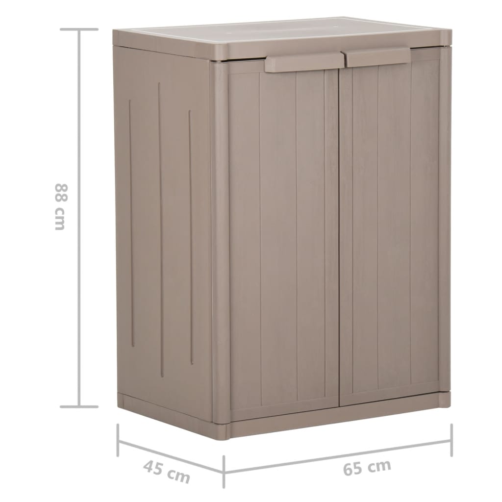 Ruskea puutarhan varastokaappi Zarandu 65x45x88cm (pp puutyyli)