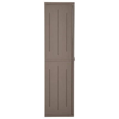 Ruskea puutarhan varastokaappi Zarandu 65x45x172cm (pp puutyyli)