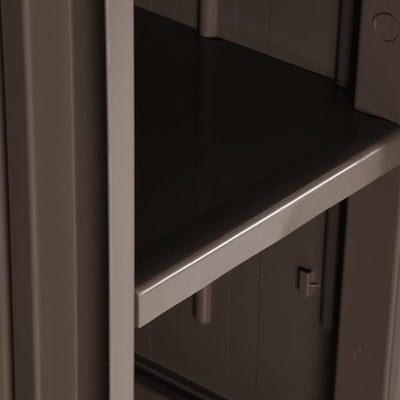 Ruskea puutarhan varastokaappi Zarandu 65x45x172cm (pp puutyyli)