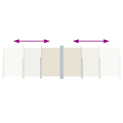 Kerma sisäänvedettävä sivumarkiisi Solimna 180x600cm