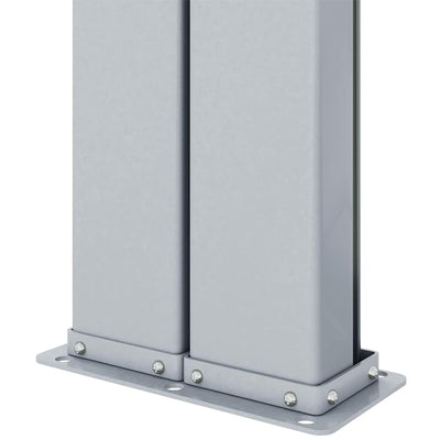 Musta sisäänvedettävä sivumarkiisi Solimna 200x600cm