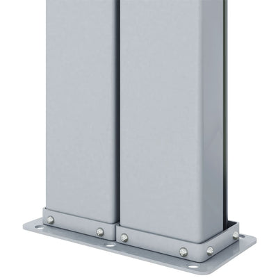 Musta sisäänvedettävä sivumarkiisi Solimna 160x1000cm