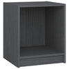 Yöpöydät 2 kpl harmaa 35,5x33,5x41,5 cm täysi mänty