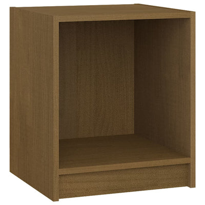 Yöpöydät 2 kpl hunajanruskea 35,5x33,5x41,5 cm täysi mänty