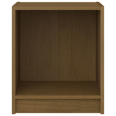 Yöpöydät 2 kpl hunajanruskea 35,5x33,5x41,5 cm täysi mänty