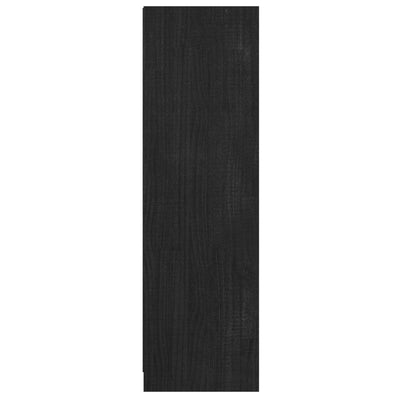 Kirjahylly/tilanjakaja musta 36x33x110 cm täysi mänty