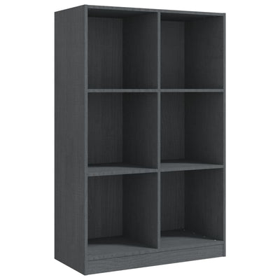 Kirjahylly harmaa 70x33x110 cm täysi mänty