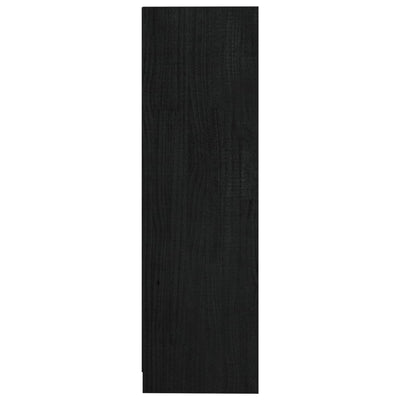 Kirjahylly/tilanjakaja musta 104x33,5x110 cm täysi mänty