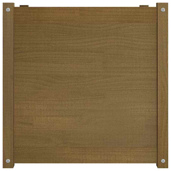 Puutarhan kukkalaatikot 2 kpl hunajanruskea 60x60x60 cm mänty