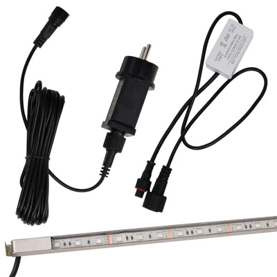 Ruostumaton teräs vesiputous Agregate 90cm (rgb led-valoilla)