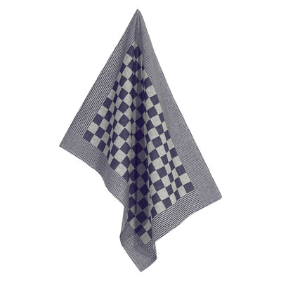 Keittiöpyyhkeet 10 kpl sininen ja valkoinen 50x70 cm puuvilla