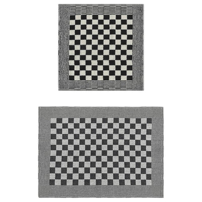 Mustavalkoinen pyyhesetti Zahariuta 50 kpl (puuvilla)