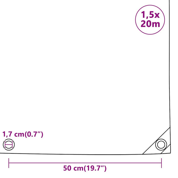 Pressu 650 g/m² 1,5x20 m musta